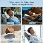 Cervical Neck Pillow for Pain Relief, Ergonomic Side Sleeper Pillow for Sleeping, Orthopedic Neck Support Contour Memory Foam Pillow for Side Back Stomach Sleepers, Ideal for Office Travel