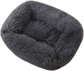 Cozy Cave Donut Pet Bed for Dogs & Cats - Self-Warming Plush Cushion for Improved Sleep - Dark Gray XS