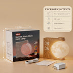 Alarm Clock for Bedrooms, Sunrise Alarm Clock Wake up Light for Kids Teens, White Noise Sound Machine, Moon Light Dual Alarms for Heavy Sleepers, Night Light Clock for Preppy Room Decor
